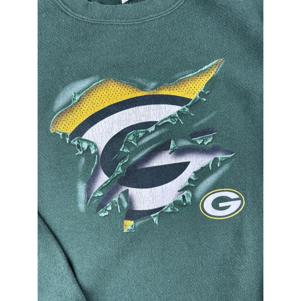 Vintage 90s Green Bay Packers Sweatshirt Youth Large Crewneck NFL - Picture 4 of 10